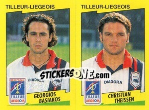 Sticker G.Basiakos / C.Theissen  - Football Belgium 1997-1998 - Panini