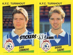 Sticker D.Lemmens / D.Gaens  - Football Belgium 1997-1998 - Panini