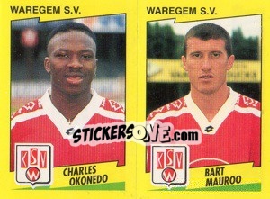 Sticker C.Okonedo / B.Mauro  - Football Belgium 1997-1998 - Panini