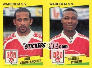 Sticker J.Vandelanoitte / C.Iyenemi  - Football Belgium 1997-1998 - Panini
