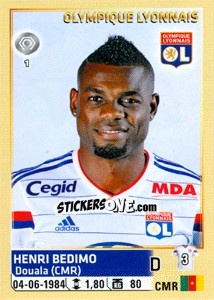 Figurina Henri Bédimo - FOOT 2014-2015 - Panini