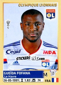 Sticker Gueïda Fofana - FOOT 2014-2015 n. 206 - Panini