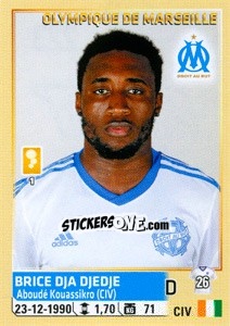 Figurina Brice Dja Djedje - FOOT 2014-2015 n. 223 - Panini