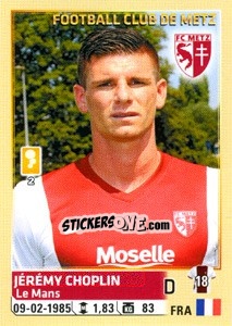 Cromo Jérémy Choplin - FOOT 2014-2015 n. 247 - Panini