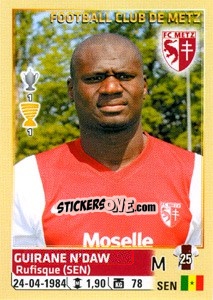 Sticker Guirane N'Daw - FOOT 2014-2015 n. 256 - Panini