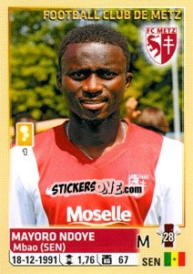 Sticker Mayoro Ndoye - FOOT 2014-2015 - Panini