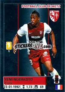 Sticker Yeni Ngbakoto - FOOT 2014-2015 n. 263 - Panini