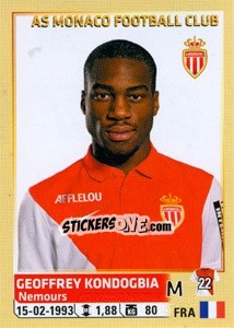 Sticker Geoffrey Kondogbia - FOOT 2014-2015 n. 281 - Panini