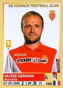 Sticker Valère Germain - FOOT 2014-2015 n. 285 - Panini