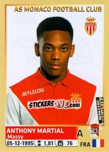 Sticker Anthony Martial - FOOT 2014-2015 n. 286 - Panini