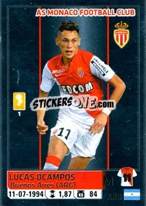 Cromo Lucas Ocampos - FOOT 2014-2015 n. 287 - Panini