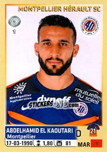 Sticker Abdelhamid El Kaoutari - FOOT 2014-2015 n. 295 - Panini