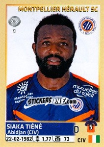 Sticker Siaka Tiéné - FOOT 2014-2015 n. 299 - Panini