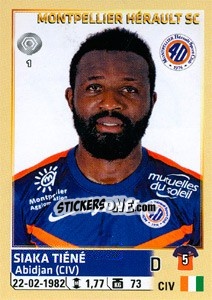 Figurina Siaka Tiéné - FOOT 2014-2015 - Panini