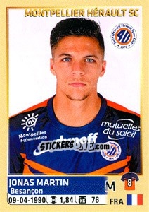 Sticker Jonas Martin - FOOT 2014-2015 n. 301 - Panini