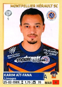 Figurina Karim Aït Fana - FOOT 2014-2015 - Panini