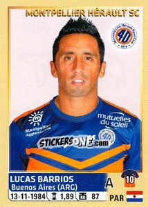 Figurina Lucas Barrios - FOOT 2014-2015 - Panini