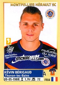 Sticker Kevin Berigaud - FOOT 2014-2015 n. 307 - Panini