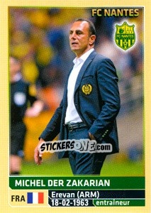 Sticker Michel Der Zakarian - FOOT 2014-2015 n. 316 - Panini