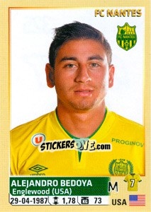 Sticker Alejandro Bedoya - FOOT 2014-2015 - Panini