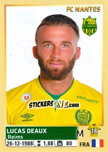 Sticker Lucas Deaux - FOOT 2014-2015 n. 327 - Panini