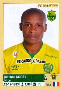 Cromo Johan Audel - FOOT 2014-2015 - Panini