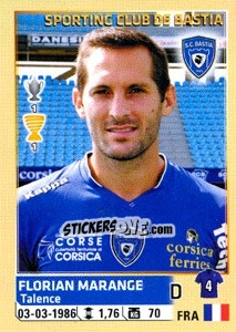 Sticker Florian Marange - FOOT 2014-2015 n. 6 - Panini