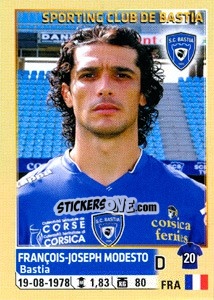 Sticker François-Joseph Modesto - FOOT 2014-2015 - Panini