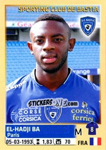 Sticker El-Hadji Ba - FOOT 2014-2015 n. 13 - Panini