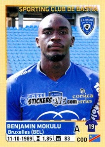 Cromo Benjamin Mokulu - FOOT 2014-2015 - Panini