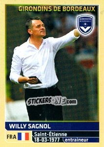 Sticker Willy Sagnol - FOOT 2014-2015 n. 28 - Panini
