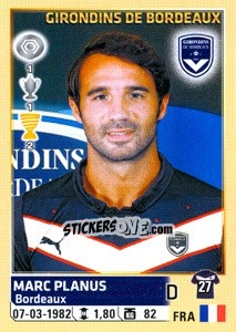 Figurina Marc Planus - FOOT 2014-2015 - Panini