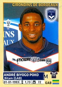 Figurina André Biyogo Poko - FOOT 2014-2015 - Panini