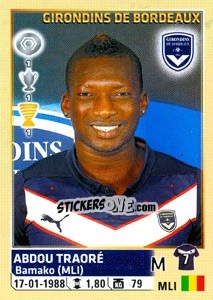Figurina Abdou Traoré - FOOT 2014-2015 n. 43 - Panini