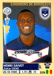 Sticker Henri Saivet - FOOT 2014-2015 n. 46 - Panini