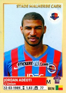 Sticker Jordan Adéoti - FOOT 2014-2015 n. 61 - Panini