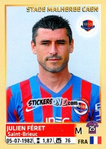 Sticker Julien Féret - FOOT 2014-2015 n. 62 - Panini