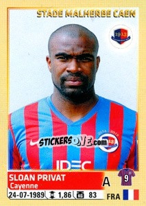 Sticker Sloan Privat - FOOT 2014-2015 n. 69 - Panini