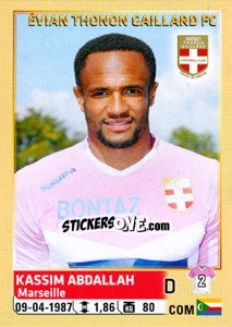 Figurina Kassim Abdallah - FOOT 2014-2015 n. 78 - Panini