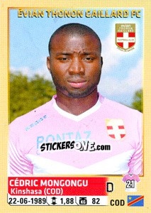 Sticker Cédric Mongongu - FOOT 2014-2015 n. 83 - Panini