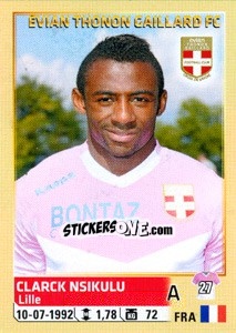 Sticker Clarck Nsikulu - FOOT 2014-2015 - Panini