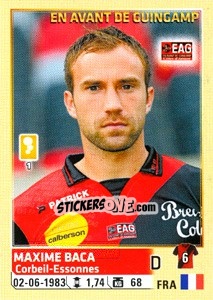 Sticker Maxime Baca - FOOT 2014-2015 n. 103 - Panini