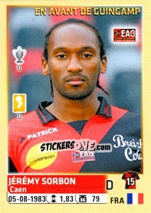 Cromo Jérémy Sorbon - FOOT 2014-2015 - Panini