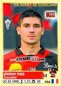 Sticker Jérémy Pied - FOOT 2014-2015 n. 113 - Panini