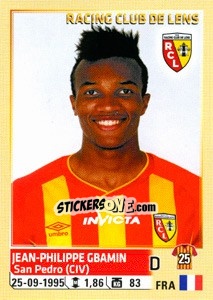 Sticker Jean-Philippe Gbamin - FOOT 2014-2015 - Panini