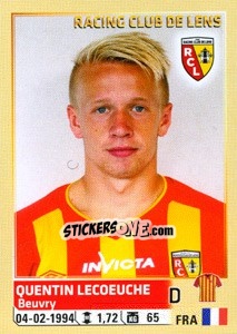 Figurina Quentin Lecoeuche - FOOT 2014-2015 n. 133 - Panini