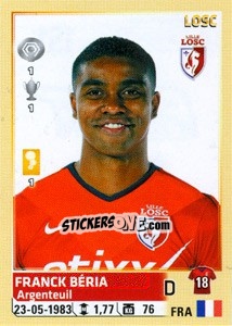 Sticker Franck Béria - FOOT 2014-2015 n. 151 - Panini