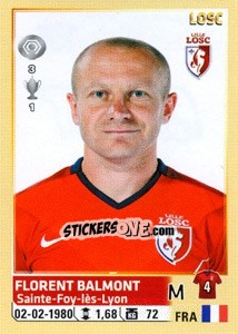 Sticker Florent Balmont - FOOT 2014-2015 n. 156 - Panini