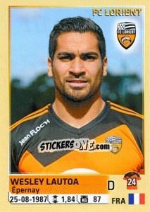 Figurina Wesley Lautoa - FOOT 2014-2015 - Panini