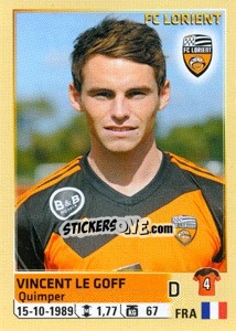 Sticker Vincent Le Goff - FOOT 2014-2015 n. 178 - Panini